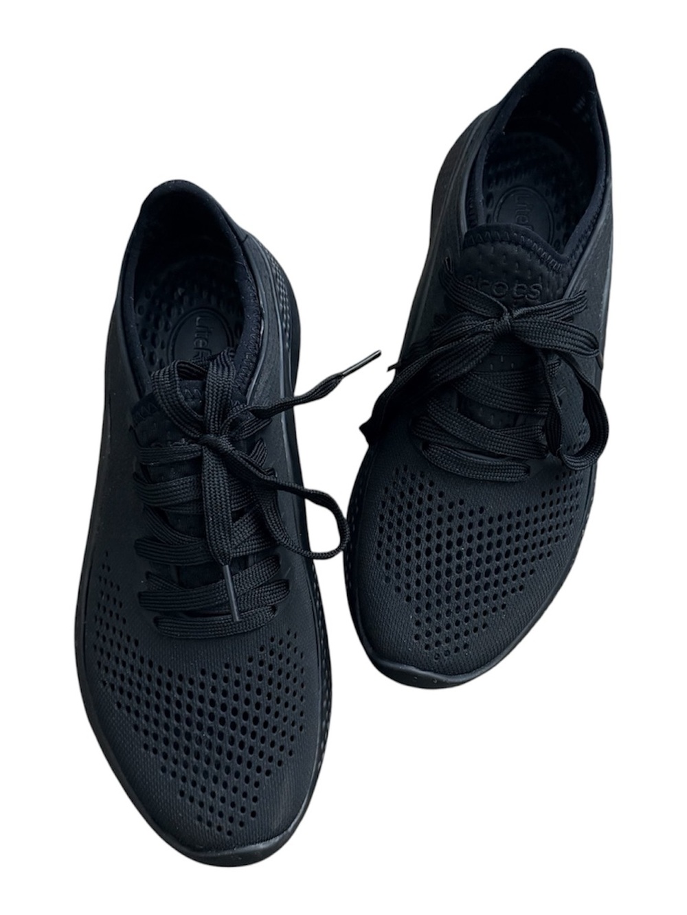 CROCS Literide 360 Pacer 206715 Black Lace Up Casual Shoes M Size 5 Women 7 US